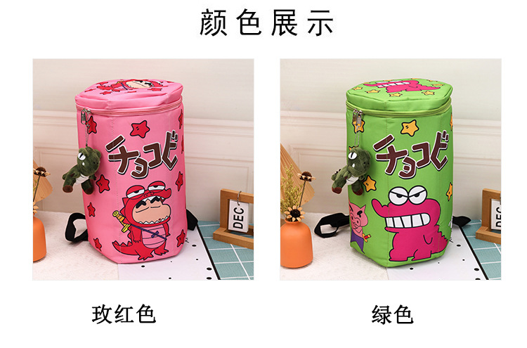 New cute schoolbag, Crayon Shin-chan, Little Crocodile box, large-capacity three-dimensional bucket bag, backpack, racket bag, trendy back pic 2