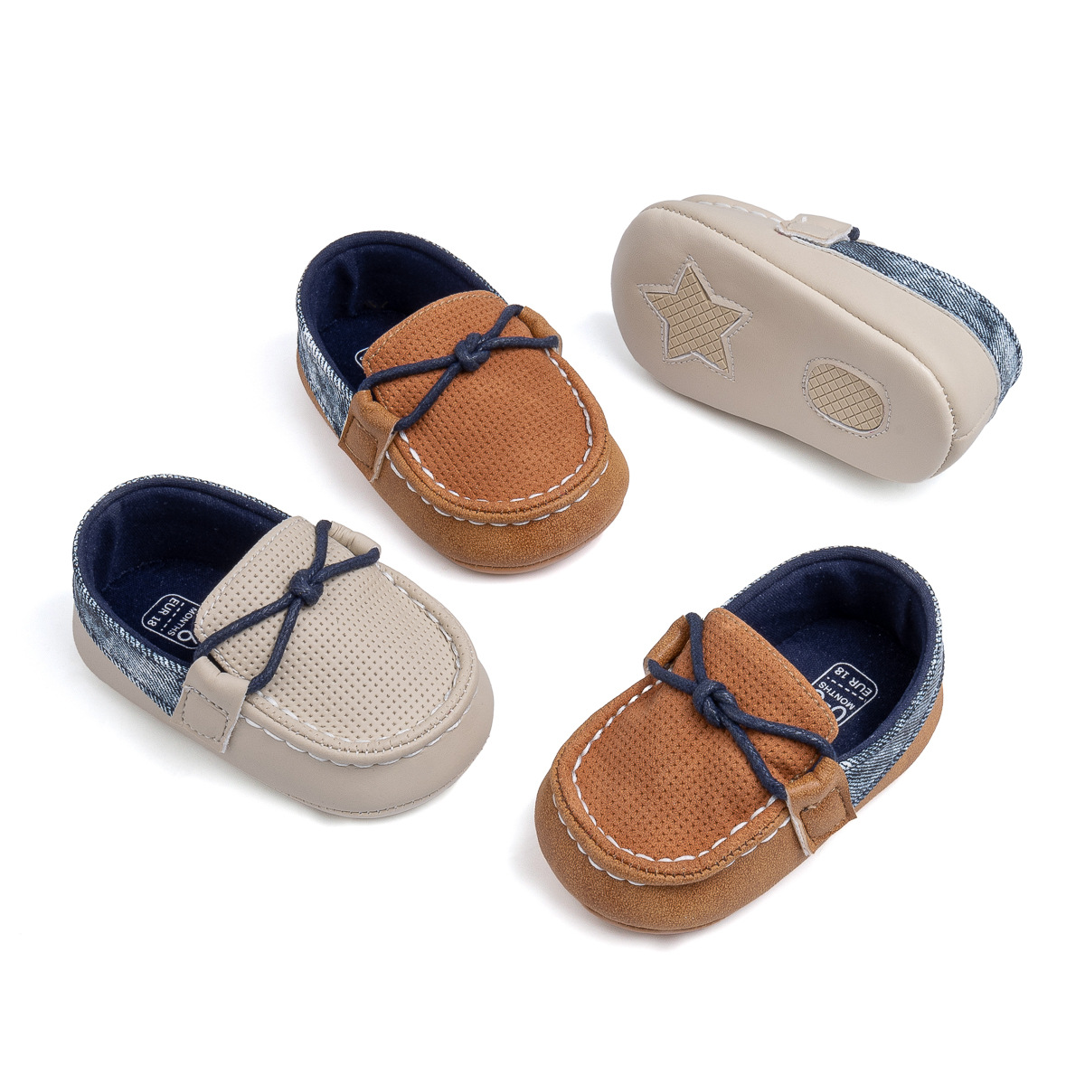 2025年新款男婴防滑豆豆鞋室内软底一脚蹬学步鞋baby shoes详情7