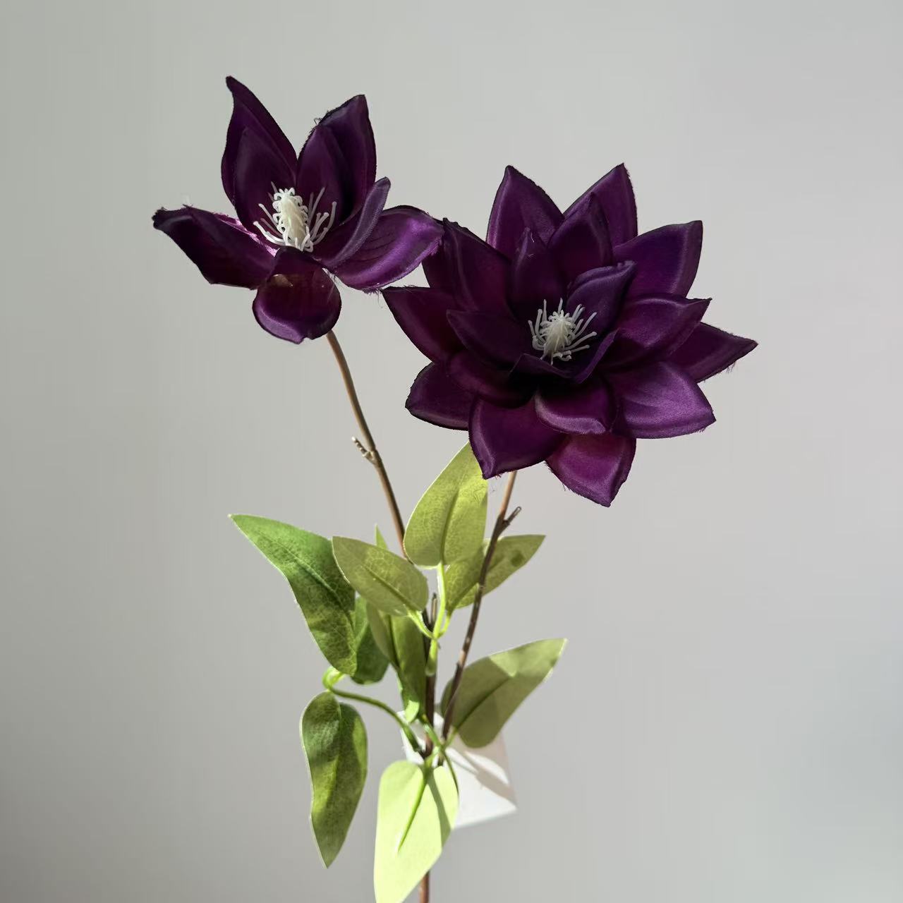 新品2头仿真大丽花莲花仿真花婚礼堂吊顶路引家居摆件婚庆假花详情13