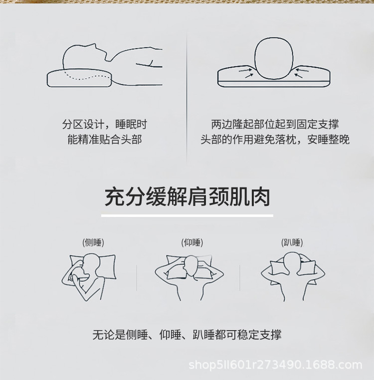 厂家直供2023新款爆款宇宙太空舱乳胶枕头记忆棉枕芯保健护颈椎枕详情7