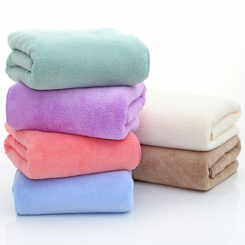 【 Chi Jia 】 Bath towel Superfine fiber 70*140 Coral Fleece thickened adult beach Absorbent Soft Gift manufacturer pic 10