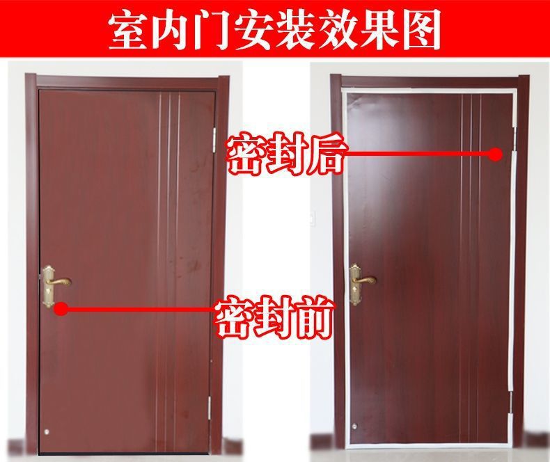 Door and window sealing strips, door gaps, windproof and waterproof rubber strips at the bottom of the door, soundproof self-adhesive sealing on the glass door edges, window insulation, windproof, 5m pic 15