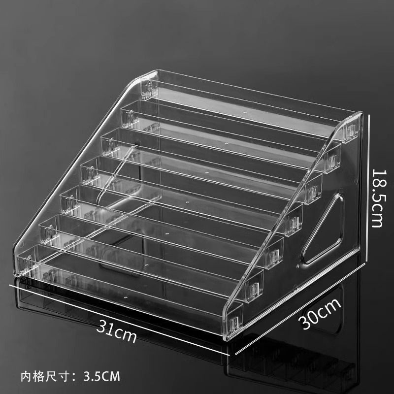萌粒展示架多层乐高盲盒手办收纳盒透明亚克力吧唧立牌玩具陈列架详情5