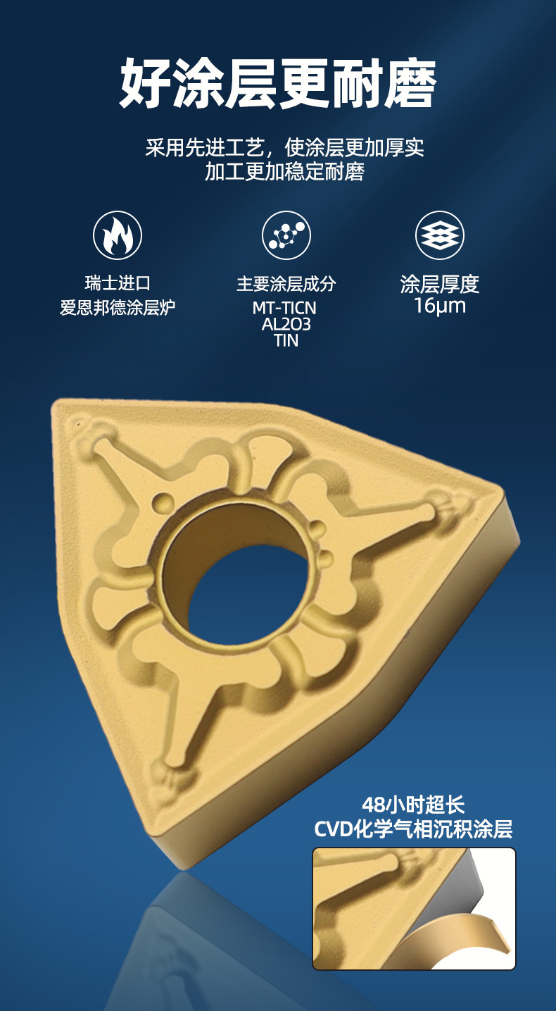 WNMG080408数控外圆车刀桃形刀片桃型车床刀头080404加工钢件专用详情3
