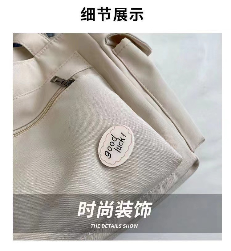 Oxford cloth bag, large-capacity canvas bag for girls, single-shoulder bag, versatile tote bag for students, handbag, shoulder bag pic 2