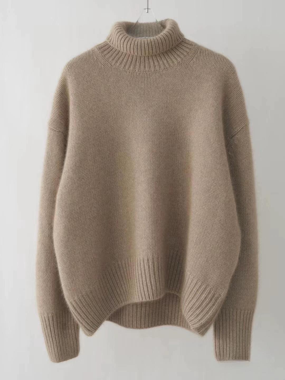 A loose and versatile knitted pullover with a laid-back style for women to wear over a high-neck sweater from Europe and America in the autumn and winter of 2025 pic 37