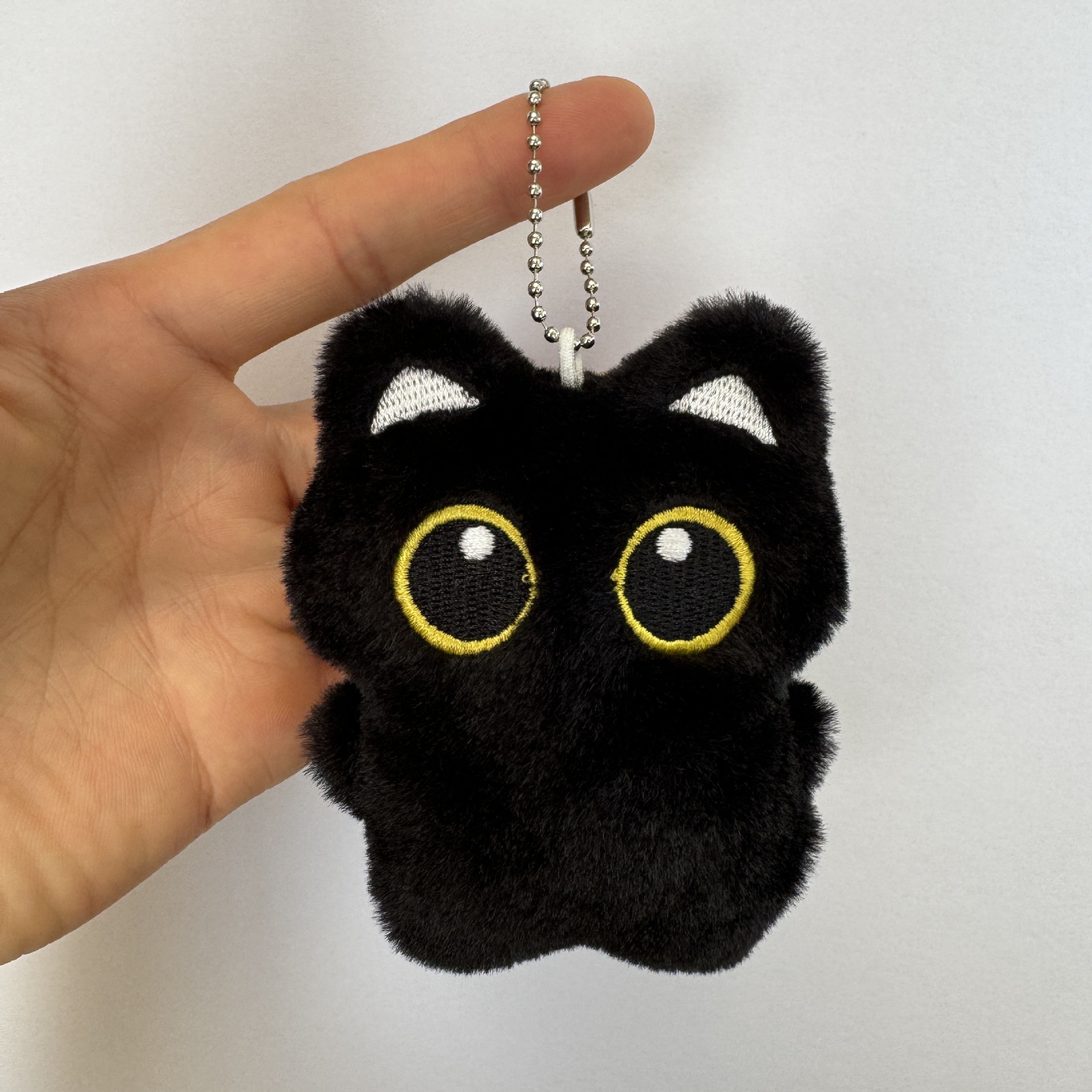 Cartoon black cat doll plush toy pendant, little cat toy pendant, cute gift, squeaky squeaky bag accessory pic 10