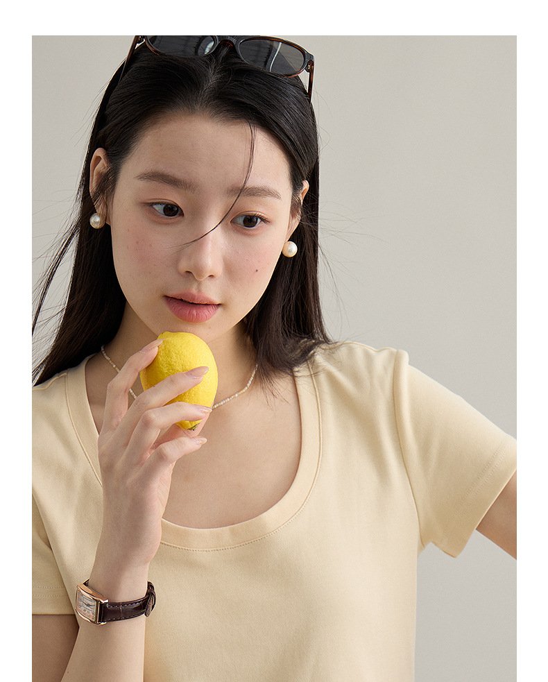 【 Blockbuster B: Super Comfortable Double-collar T-shirt with Upgraded Fabric 】 Spring short-sleeved T-shirt pic 53