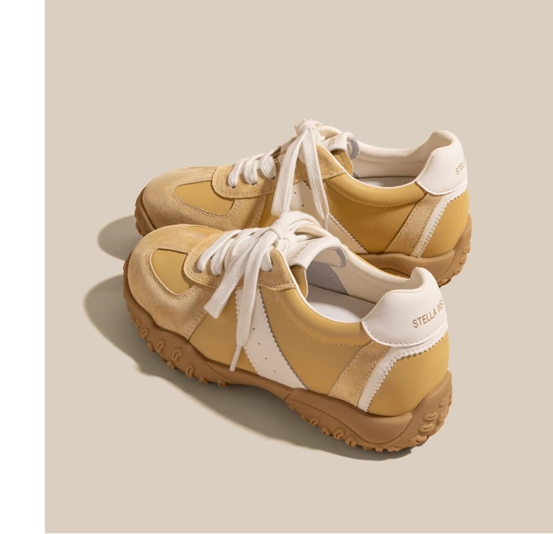 小个子7cm内增高真皮德训鞋女鞋2025春夏新款厚底运动休闲阿甘鞋详情15