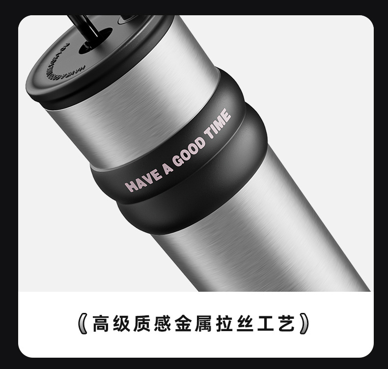 高颜值巨无霸保温杯316不锈钢陶瓷内胆咖啡新款冰霸杯吸管水杯详情21