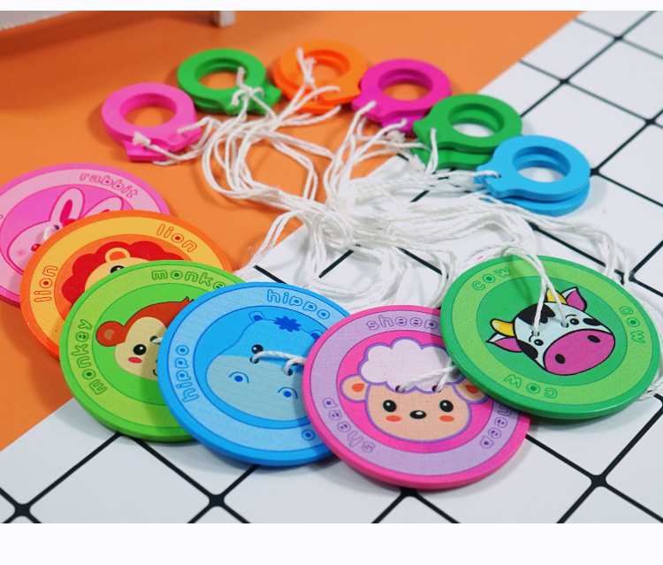 Manual rotating gyroscope, wooden toys for boys and girls born in the 1980s, small wooden gyroscopes for children, kindergarten teaching AIDS and trinkets pic 5