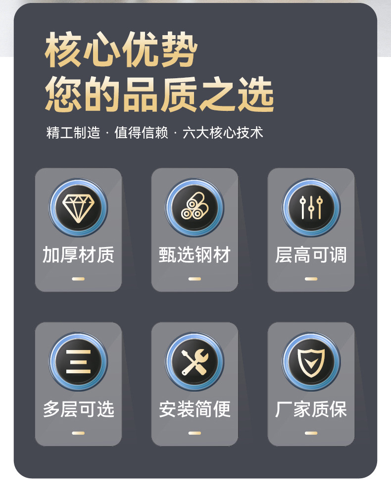 Cross-border shelves, multi-functional storage racks, placement racks, multi-layer racks, garage storage racks pic 5