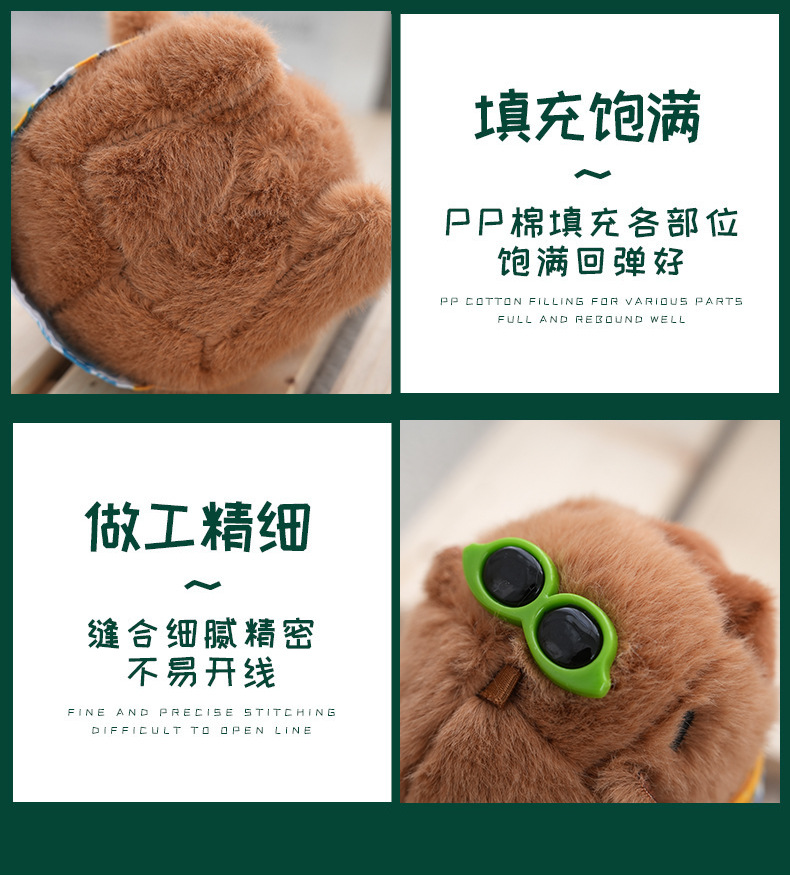 Capibara pendants, plush dolls, toy bags, wholesale toys, cute dolls, capybara keychains pic 7