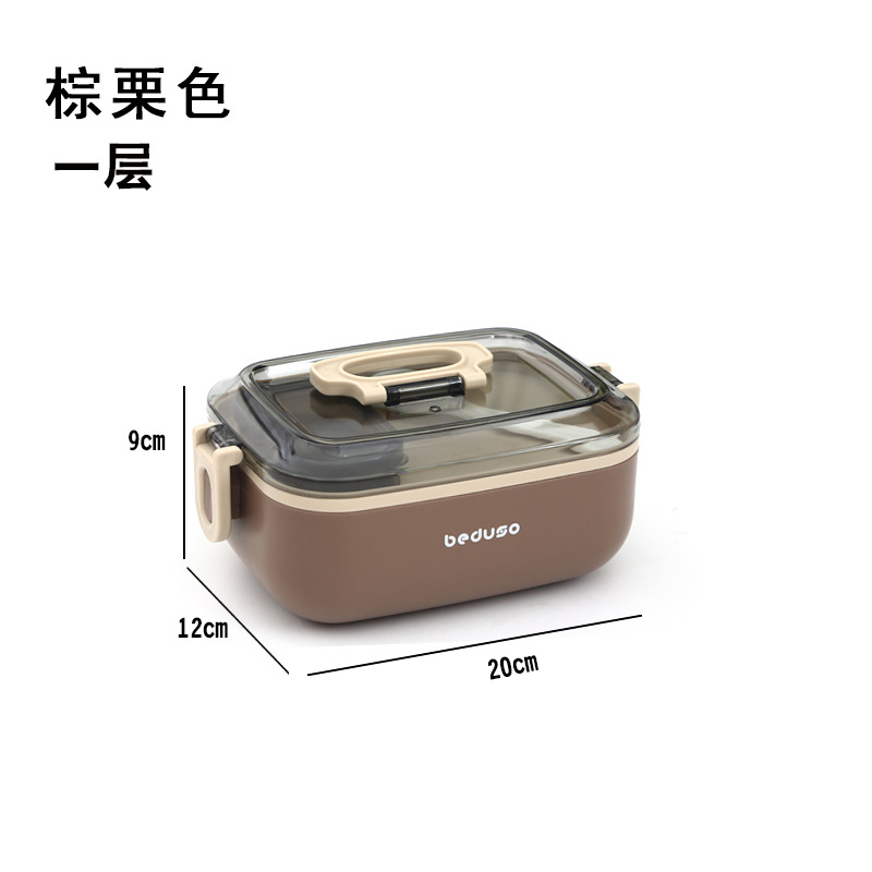 304不锈钢饭盒微波炉 学生上班族午餐饭盒密封分隔便当盒专用详情15