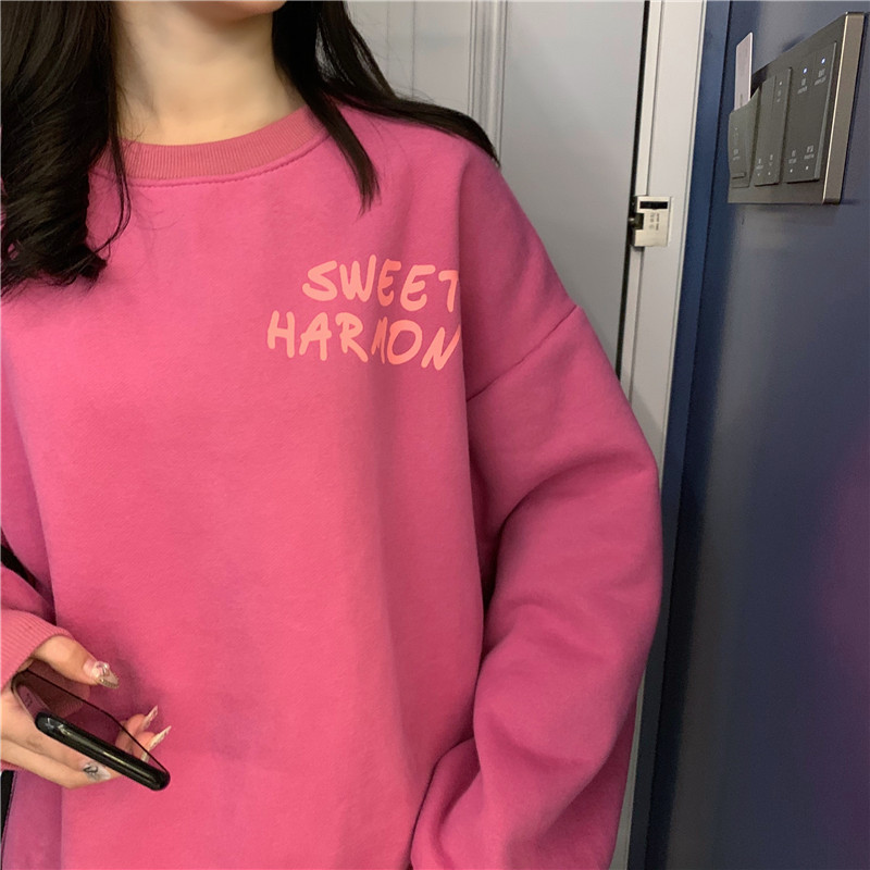 現貨代發跨境臺灣抓絨加厚衛衣2025秋冬新款寬鬆休閒大碼女裝上衣详情41