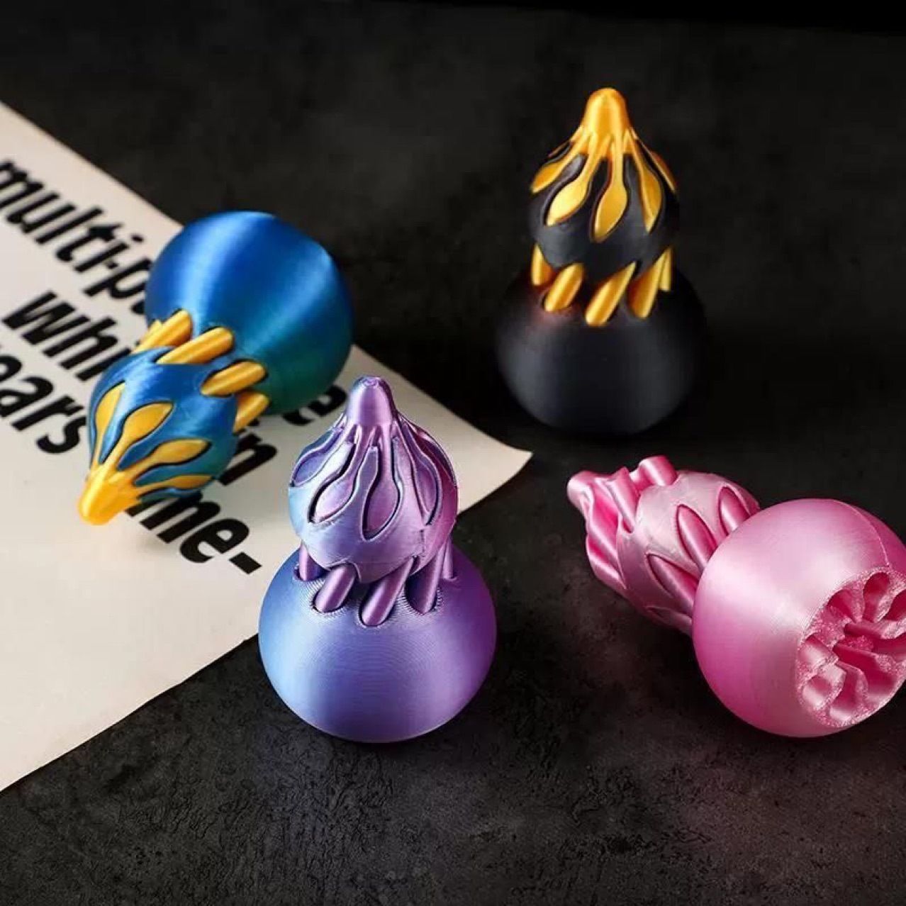 3D打印解压葫芦旋旋乐跨境爆款玩具益智开发螺旋立体结构指尖摆件详情3