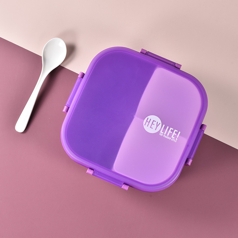A203 Viassin grain color seal 3 compartimiento lunch box cuadrado 900ml lunch box sellada pic 1