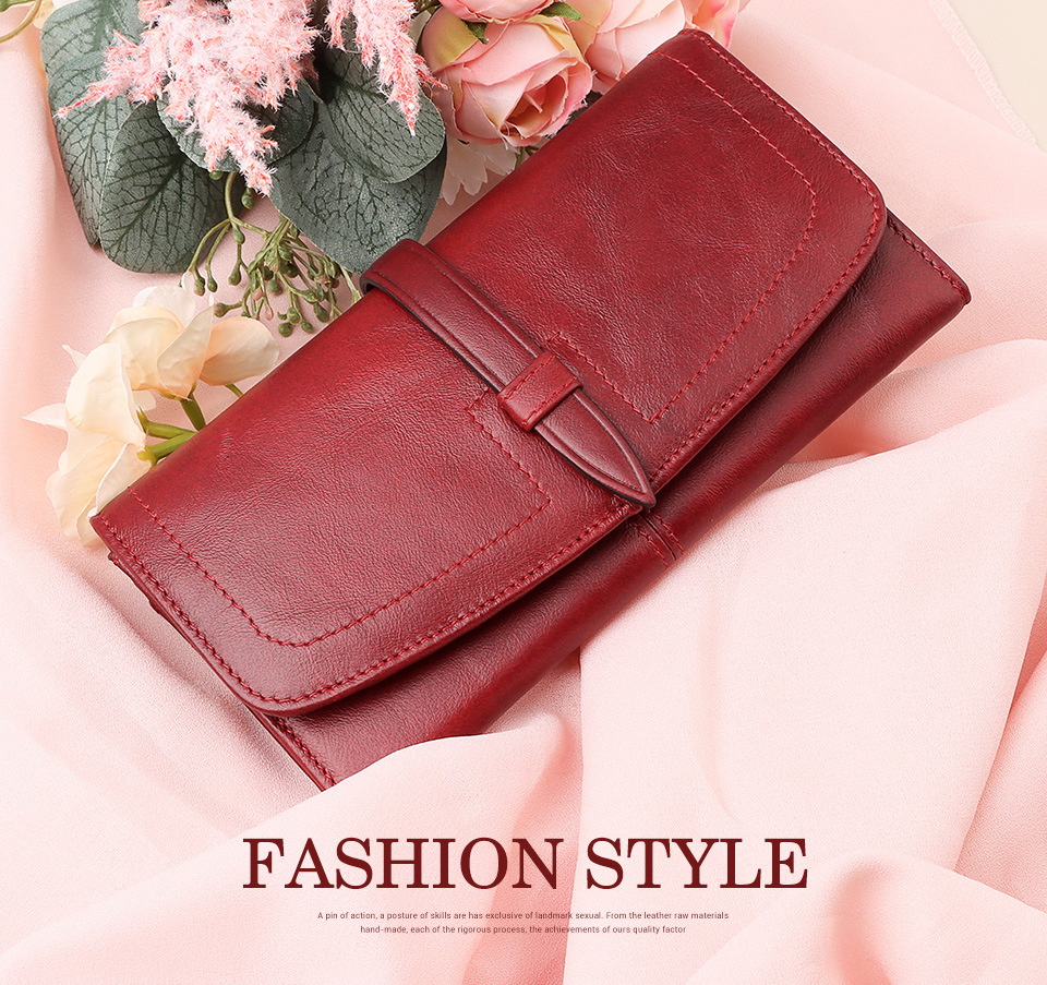 外贸新款欧美女士真皮钱包RFID长款拉链钱夹大容量头层牛皮女手包详情5
