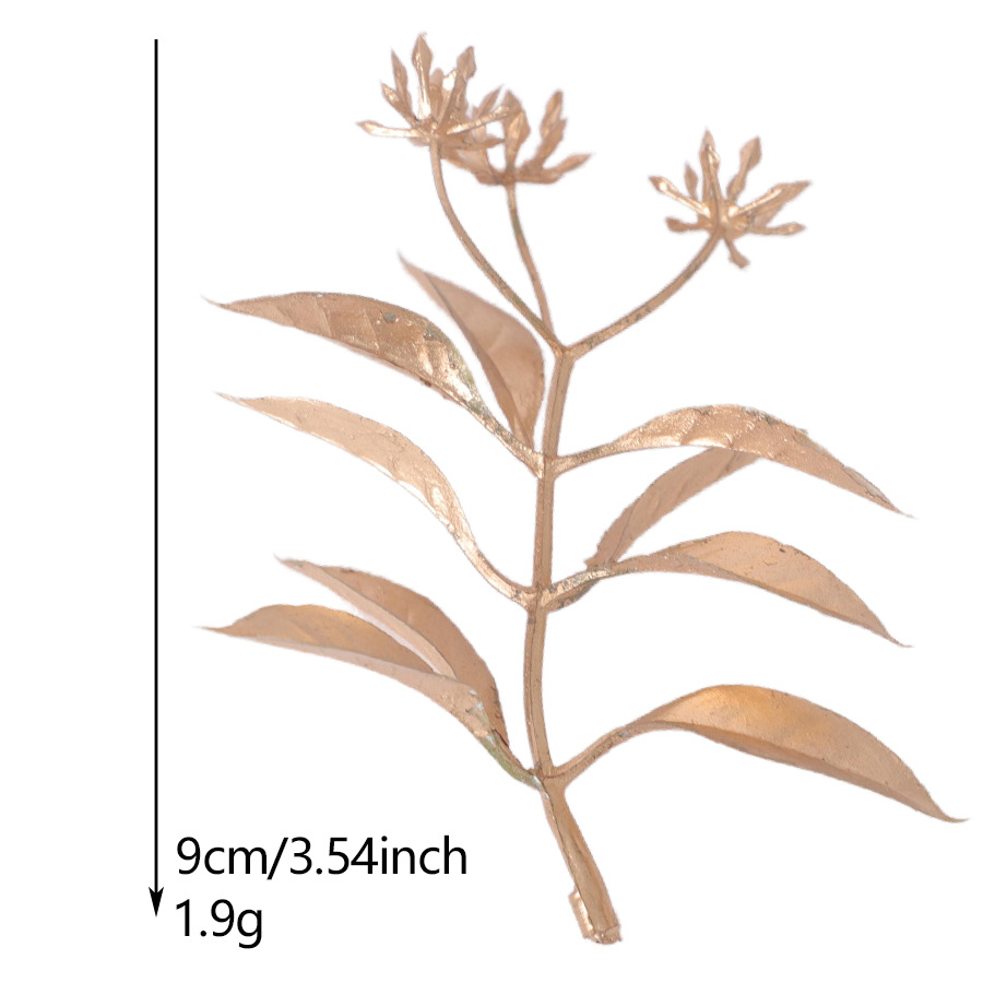 复古植物配件仿真金色叶子手工插花配件节日装饰仿真花跨境代发详情11