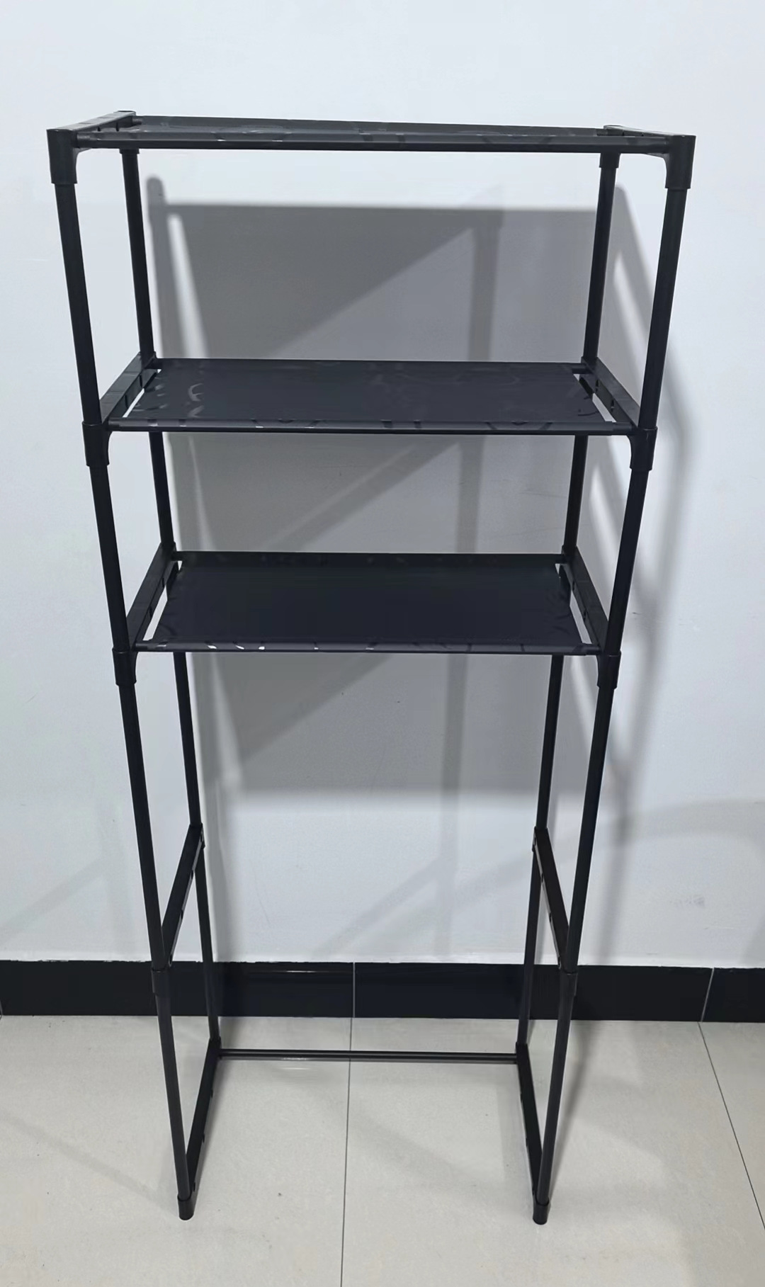 Best-selling foreign trade washing machine storage rack, balcony flip cover floor-standing multi-layer storage rack, bathroom toilet storage rack pic 21