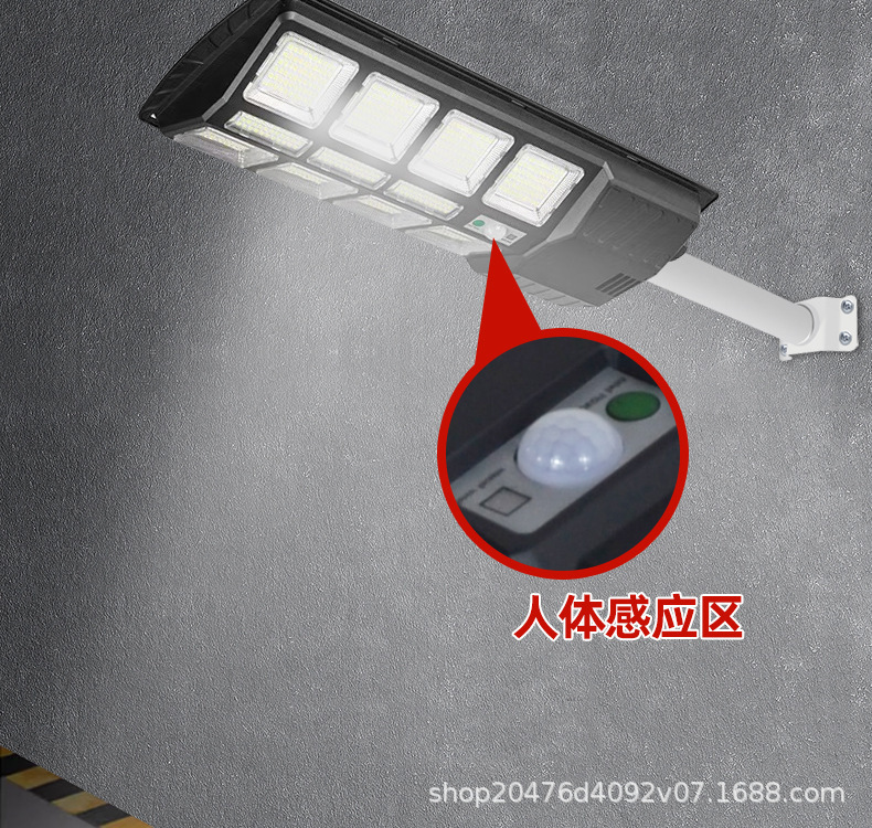 Ultra-bright high-power solar outdoor led street lamps for foreign trade export, three-sided screen 360° light-emitting integrated wall lamps pic 21