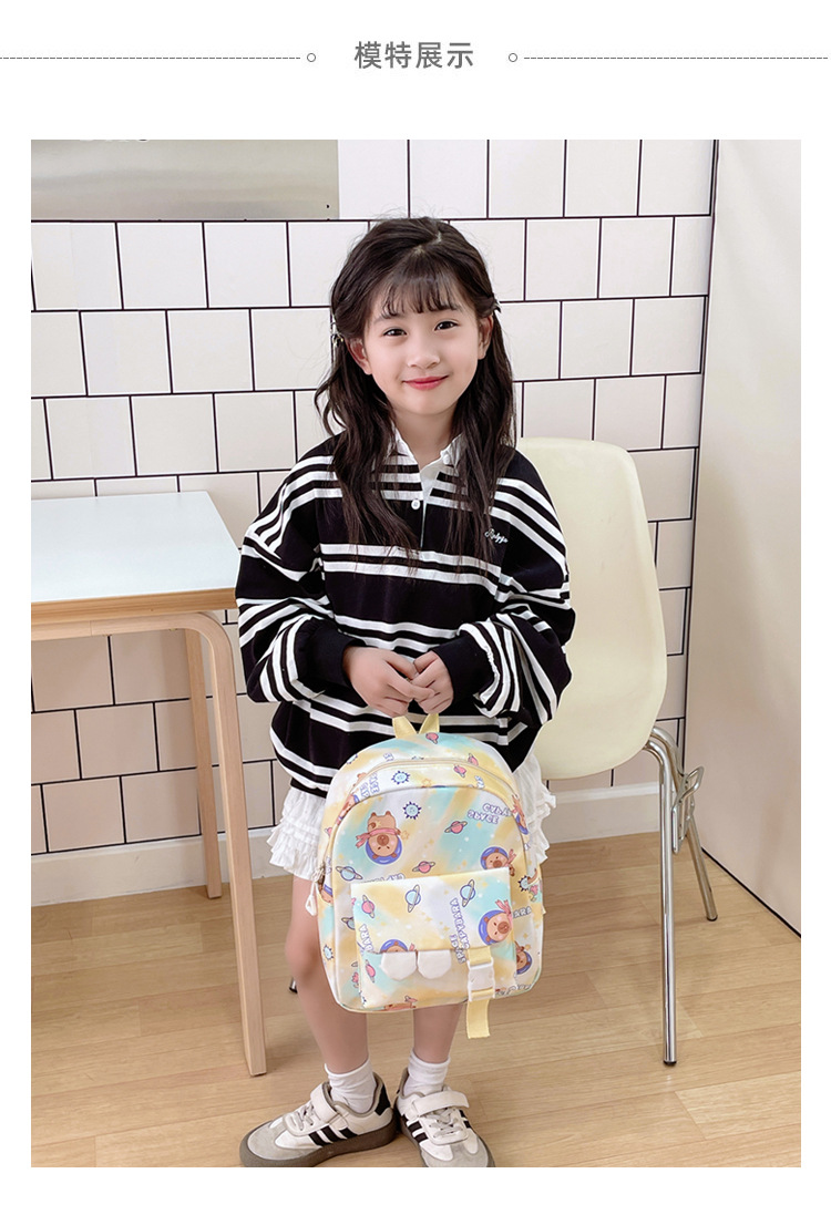 2025新款女孩时尚甜美双肩包小学生上课书包可爱卡通出游儿童背包详情5