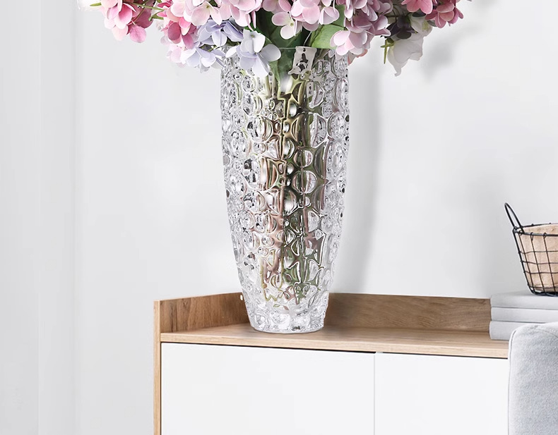 Czech imported crystal vase, high appearance level, European-style home living room decoration item, vase, light luxury and high-end glass gift pic 10