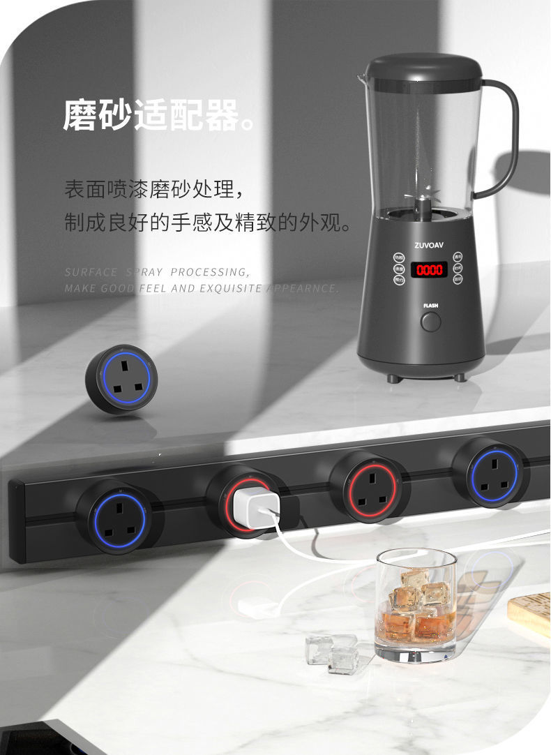 Black track socket, movable power slide rail, exposed track, foreign trade British standard track, 13A socket, Hong Kong plug pic 8