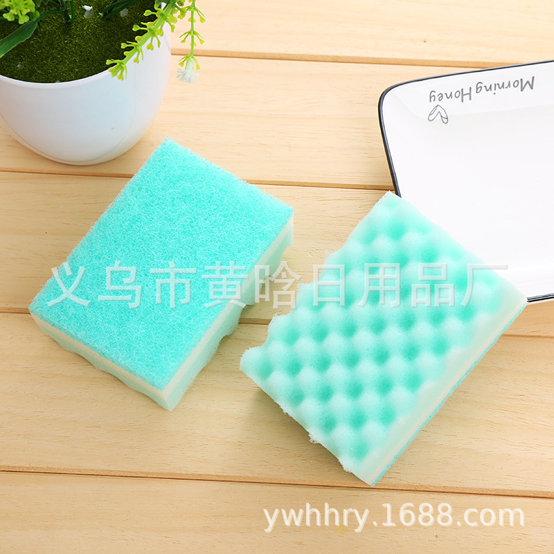 【 Chi Jia 】 6-piece kitchen wave cleaning sponge, scouring pad, car wash, waxing and foaming sponge block pic 3