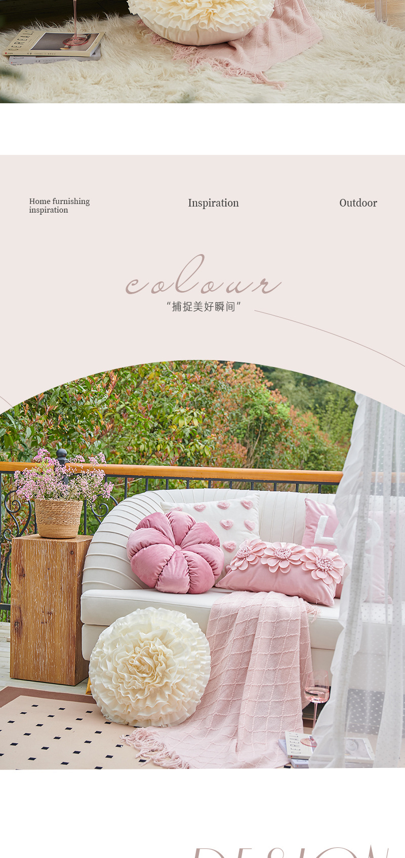 Wholesale of modern Ins-style pink girlish throw pillows, Nordic short plush cushions, sofa headrests and pillowcases pic 8