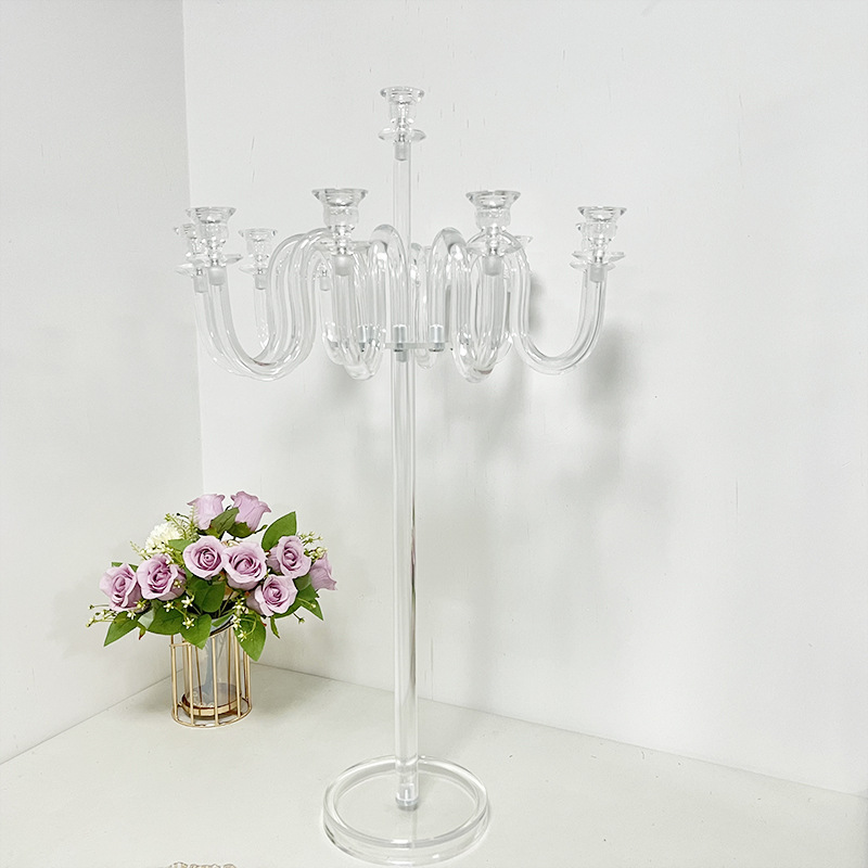 6 European acrylic candlesticks, wedding candlesticks, wedding venue decoration props, candlesticks pic 12