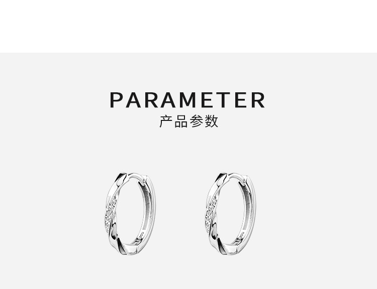 Mobius micro-inset earrings for women, 2024 new style ear buckles, niche design, high-end earrings, simple and light luxury stud earrings pic 4