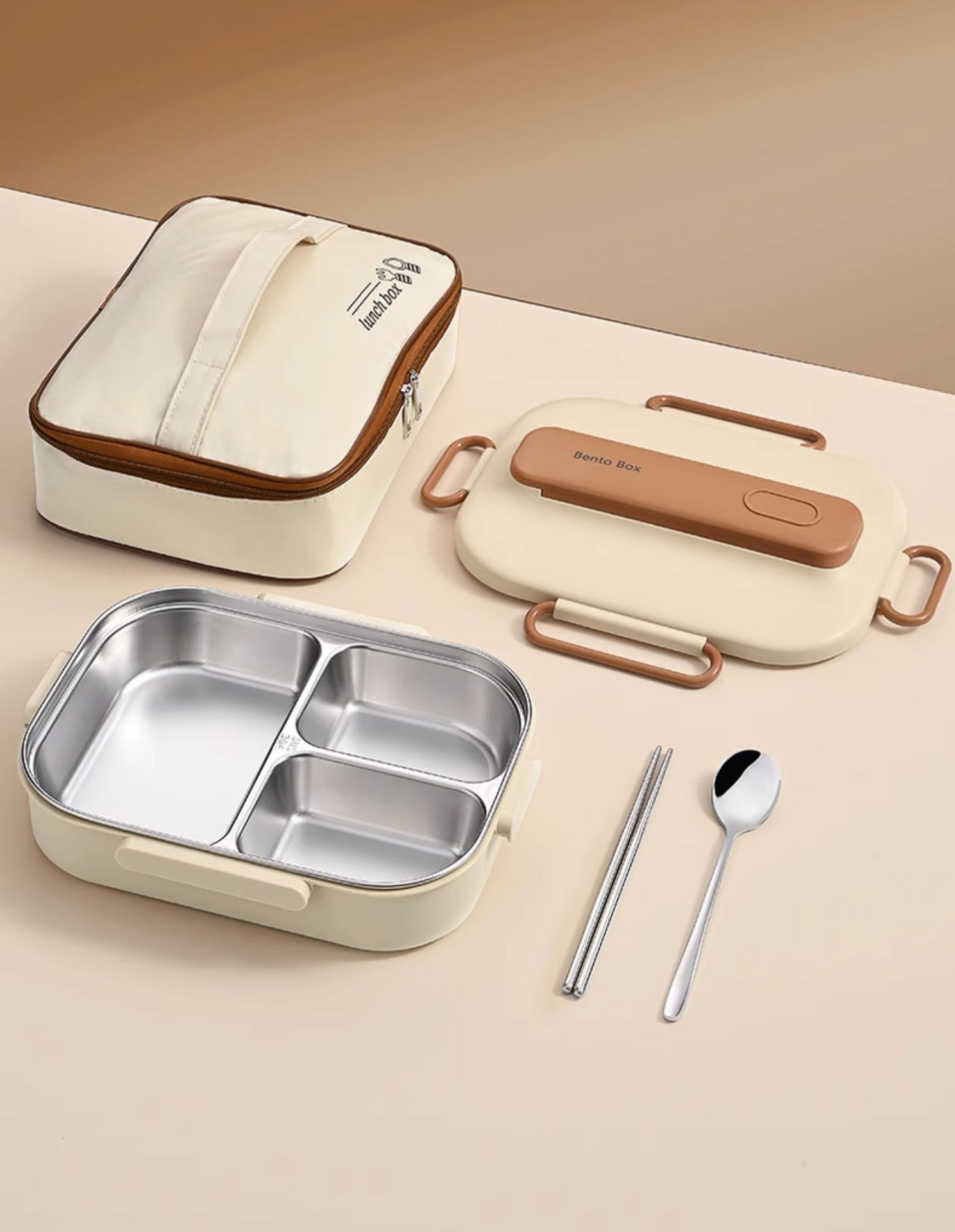 304 stainless steel insulated lunch box, a special microwave-safe lunch box for students, a compartment-sealed preservation box pic 24