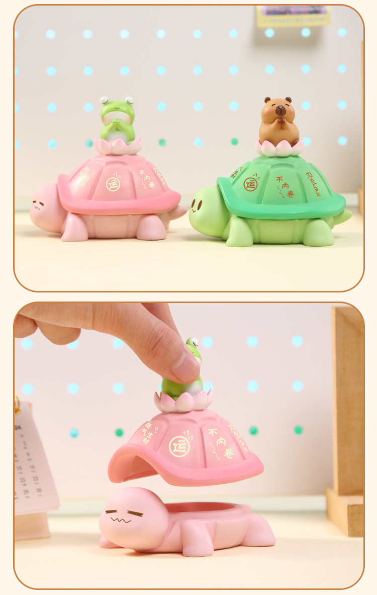 网红乌龟萌宠龟小仙纳福收纳摆件桌面装饰品小物件收纳盒一件代发详情11