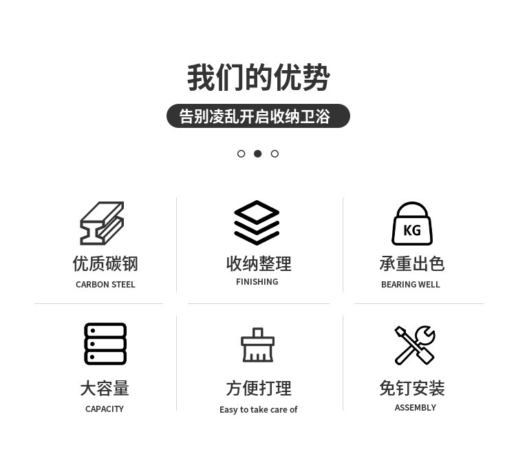 Best-selling foreign trade washing machine storage rack, balcony flip cover floor-standing multi-layer storage rack, bathroom toilet storage rack pic 3