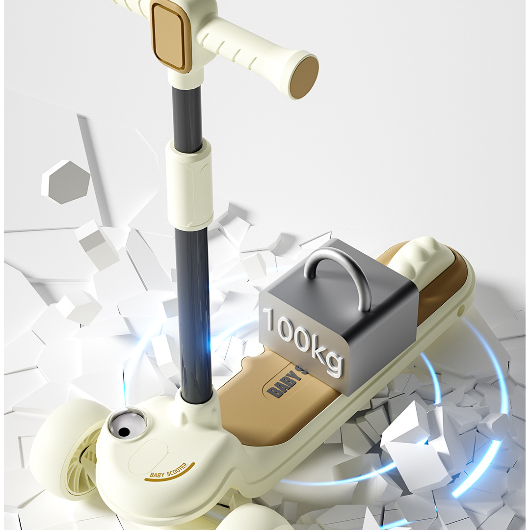 儿童滑板车三合一快拆可坐人滑轮车脚蹬闪光三轮车溜溜车滑步车详情25