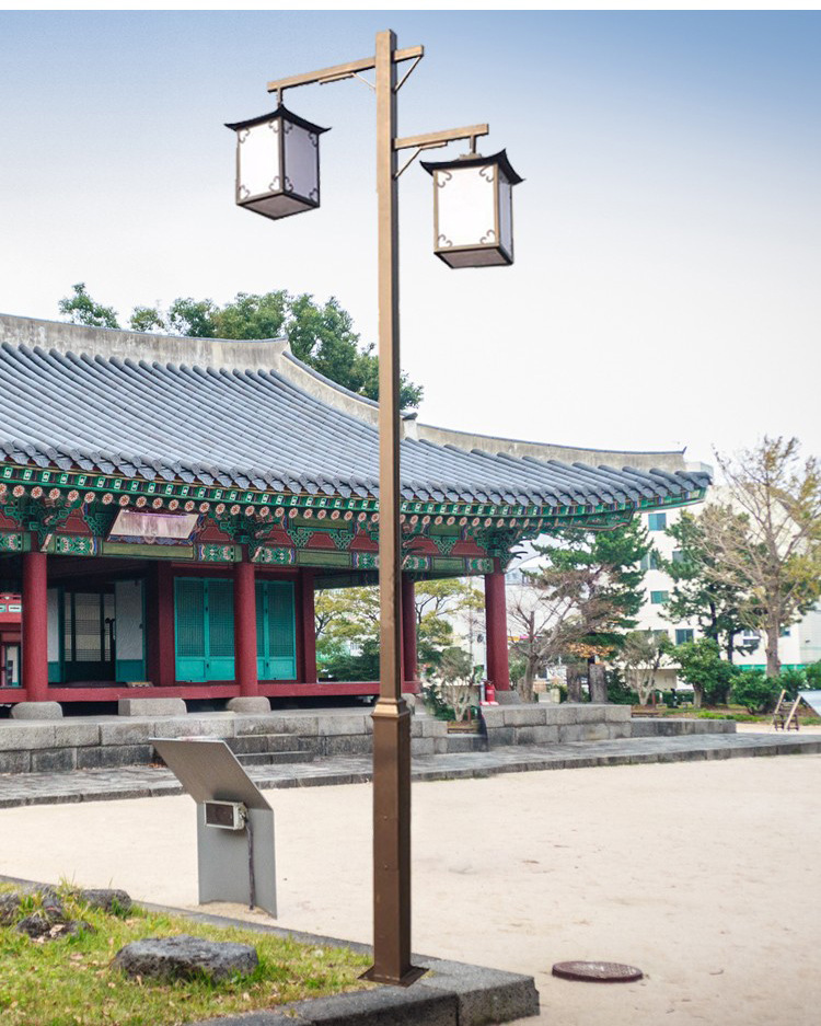 National trend solar garden lamps, Chinese-style antique 3-meter outdoor park, community waterproof road, retro landscape lamps, led street lamps pic 17