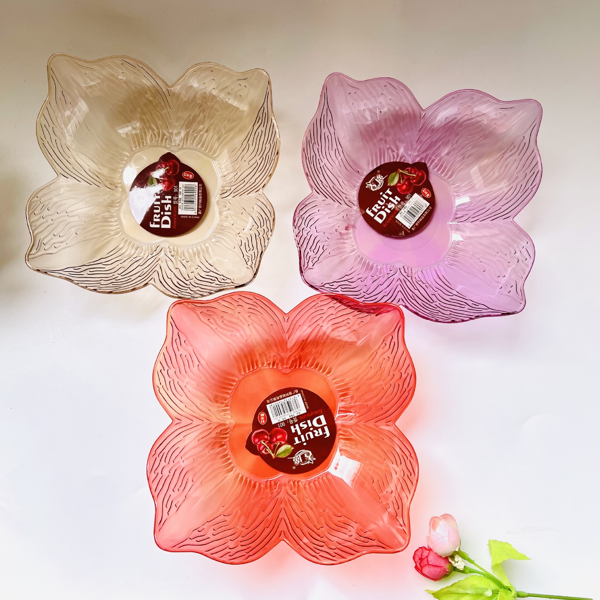 【 Zone 3-7 】 Square petal plate 10/ bag 720/ box Lace fruit plate Transparent Candy Plate Petal Snack plate Plastic plate 1 yuan 2 yuan Source New material fruit plate wholesale pic 7