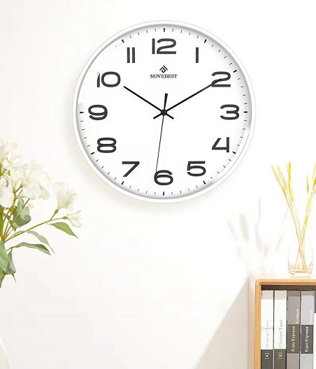 12-inch living room wall clock, simple and elegant household plastic clock, silent quartz clock, wall watch, Nordic light luxury wall clock pic 19