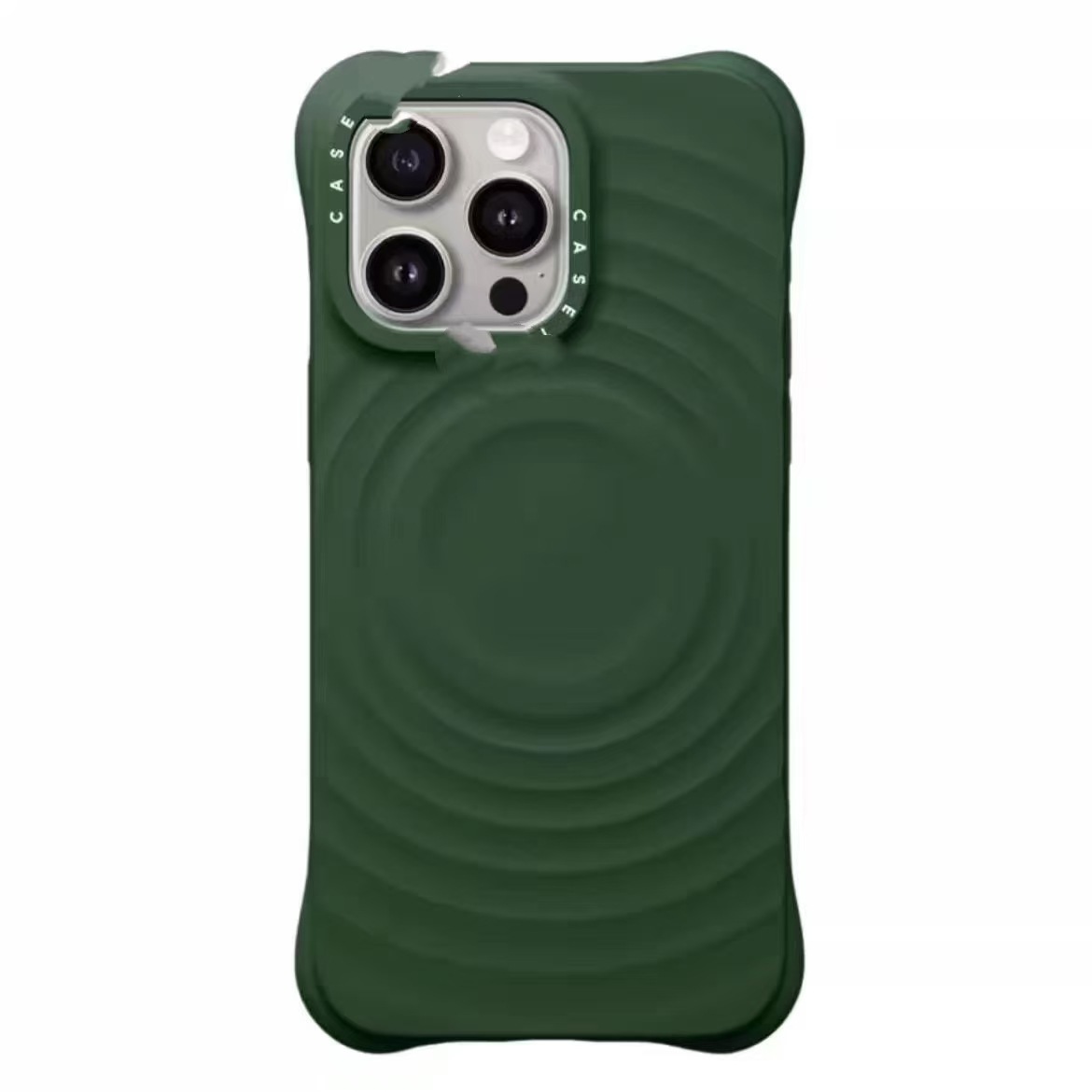 caseti collaboration pure black and white wavy phone case MagSafe magnetic iphone16 silicone protective case pic 8