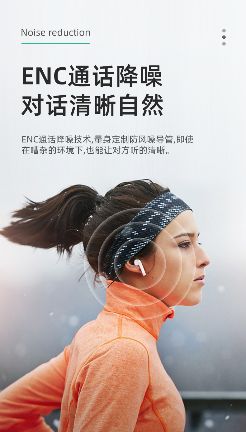 The new cross-border private mold TWS semi-in-ear wireless sports Bluetooth headphones YYK750 feature an ultra-long battery life and digital display pic 6