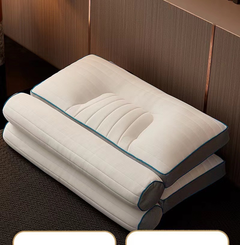 新款荞麦壳反牵引护颈椎乳胶枕头助睡眠纤维枕芯家用单人枕头批发详情8