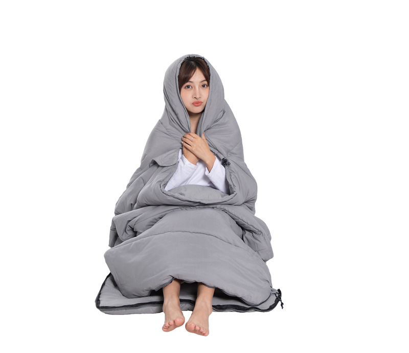 Factory wholesale envelope, cap sleeping bags, washable, machine-washable, splicable, portable cross-border outdoor trapezoidal sleeping bags pic 16