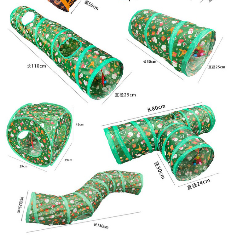Z厂家现货宠物用品猫咪通道 多色智益猫玩具钻桶可折叠猫通道批发详情12