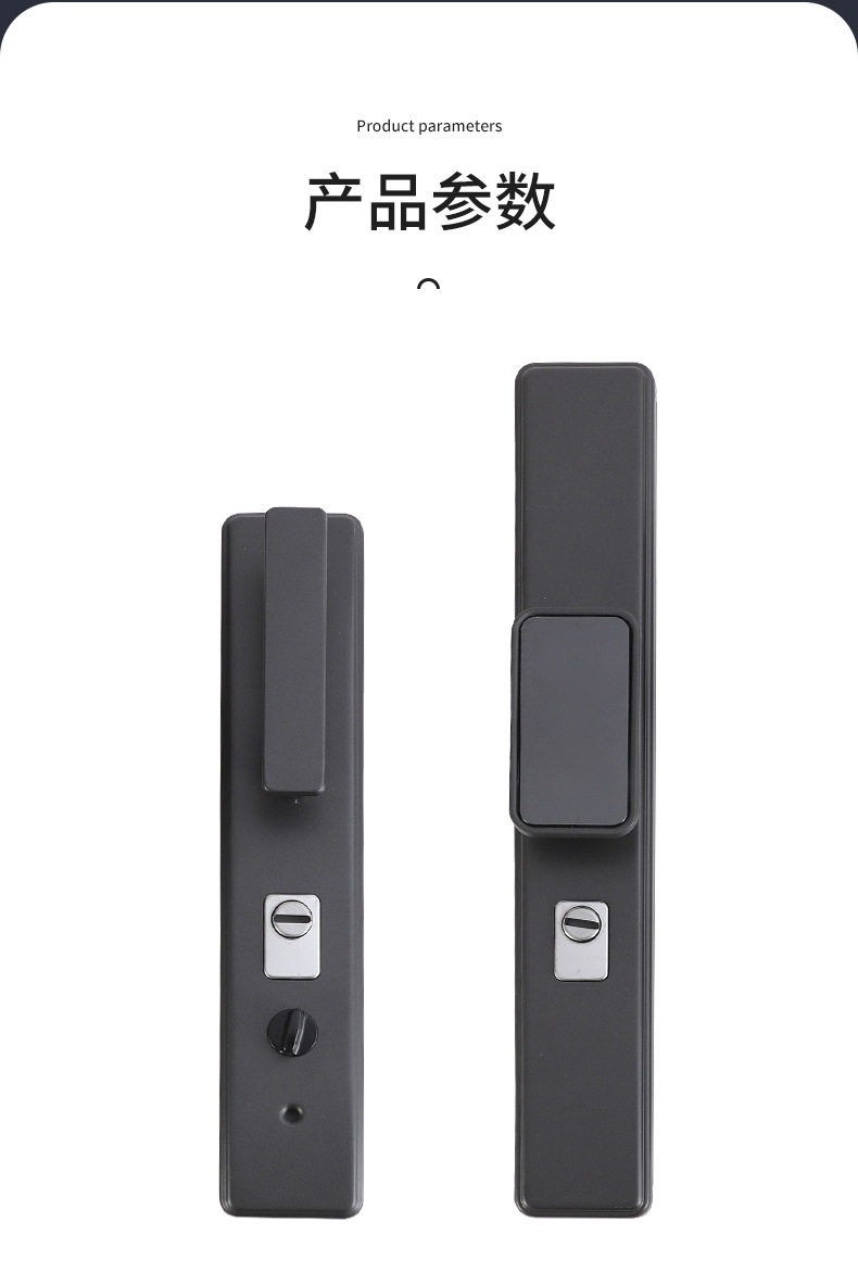 Household general-purpose anti-theft door handle, iron panel, aluminum alloy handle, acrylic adjustable mechanical handle door lock pic 11