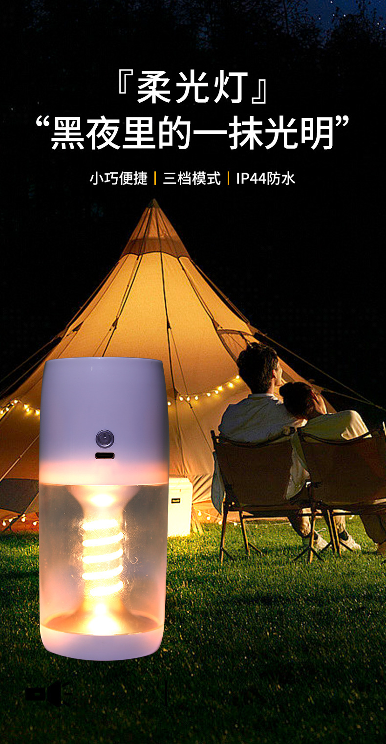 New flexible filament outdoor camping flashlight lighting portable lamp, camping lamp, street stall lighting lamp, camping lamp pic 4