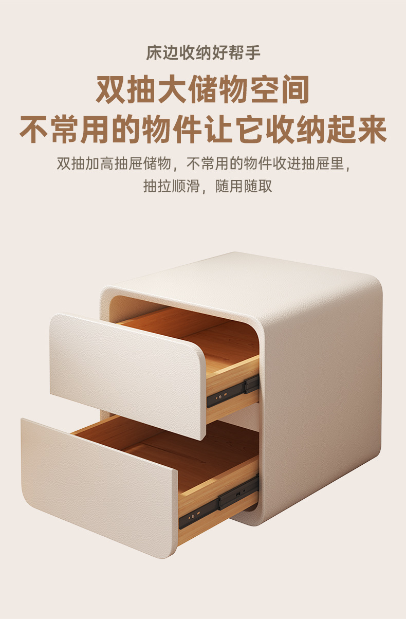 Small, modern, simple and extremely narrow bedside table, cream-style ultra-narrow 2025 new mini slit storage rack pic 8