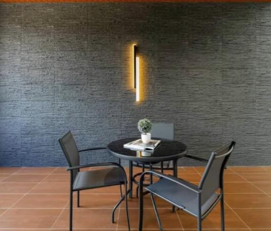 柔性陶瓷岁月流水石软石MCM软瓷砖室内软石柔性石材酒店会所背景详情4