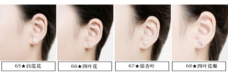 S925纯银韩国个性冷淡风小耳钉女简约创意气质学生百搭耳环耳饰品详情46