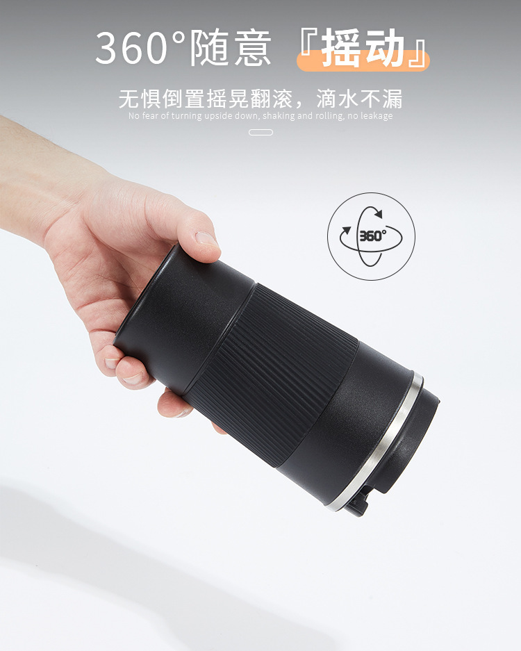Cross-border leather case coffee cups for men and women, portable office car gifts, travel cups, 304 stainless steel insulated cups, logo pic 14